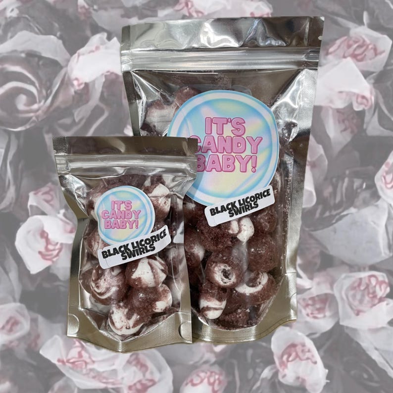 Black Licorice Freeze Dried Taffy l Freeze Dried Candy l Freeze Dried Taffy l TikTok Candy l Space Candy l Salt Water Taffy